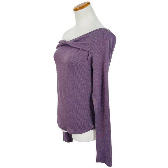 Free People Purple One-Shoulder Ribbed Asymmetrical Layering Top | Indie Sleaze - Picture 7 of 13